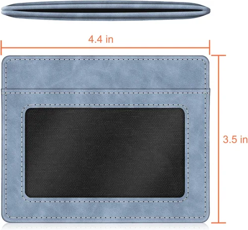 Miniatura 69 de Fintie Billetera delgada y minimalista para bolsillo frontal, con bloqueo RFID, tarjetero y ventana de identificación, para hombre o mujer