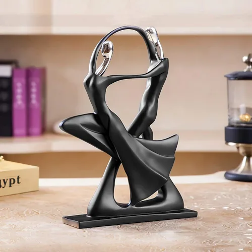 Miniatura 4 de DreamsEden Escultura romántica de baile para parejas, estatua de aniversario, boda, adorno abstracto, decoración para el hogar y la oficina