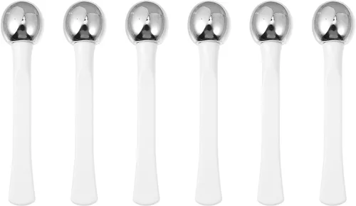 EXCEART 6 aplicadores de crema para ojos, rodillo de masaje para el cuidado de los ojos, varita de metal crema