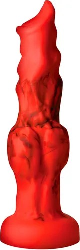 CREATURE COCKS Consolador de silicona Fire Hound para hombres, mujeres y parejas. Consolador de fantasía, base de ventosa Stong. Compatible con