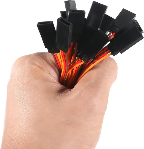 Miniatura 6 de Cable de extensión servo de 5.9 in, cable de extensión servo de 3 pines, cable de cable macho a hembra, cable de cable de servo control remoto RC