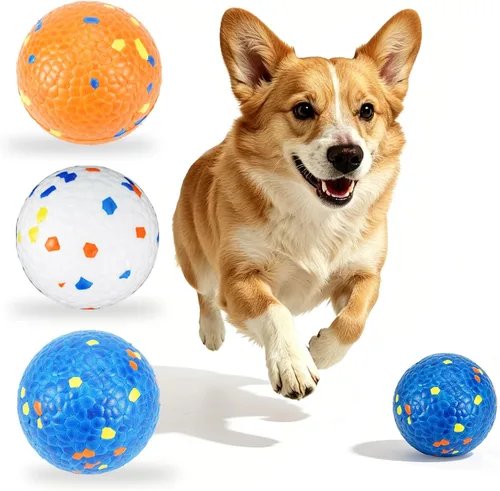 Miniatura 9 de Pelotas de tenis para perros, juguetes interactivos para perros masticadores agresivos, juguete indestructible para mantenerlos ocupados, juguetes