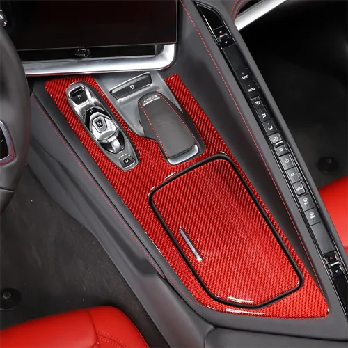 Miniatura 10 de TOYCIDFG Caja de almacenamiento para panel de palanca de cambios de consola central de automóvil, cubierta lateral para Chevrolet Corvette C8 Z06