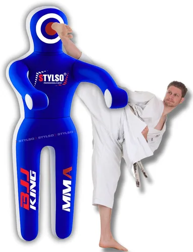 Miniatura 11 de Maniquí de agarre sin relleno – Maniquí de entrenamiento de lucha de tamaño real para adultos y BJJ, MMA Jiu Jitsu Judo Takedown y práctica de Negro