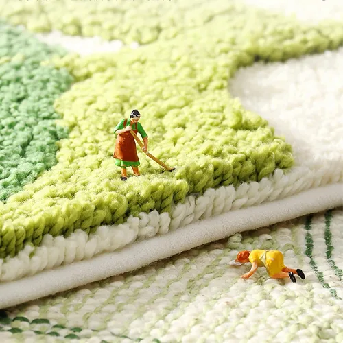 Miniatura 5 de Tapetes de baño bohemios antideslizantes geométricos, alfombras de baño esponjosas, suaves y absorbentes para baño, ducha, lavabo, hogar, entrada, L