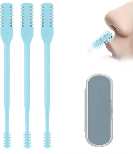 Miniatura 9 de Cortador de pelo nasal portátil, esencial de viaje para hombres y mujeres, herramientas de eliminación de vello de fosas nasales de doble cara