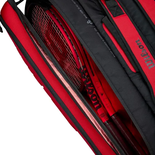 Miniatura 11 de Wilson Clash V2 Super Tour - Bolsa para raqueta de tenis, color rojo y negro, con capacidad para hasta 15 raquetas