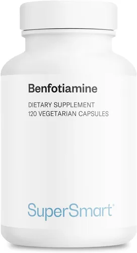 Supersmart - Benfotiamina 320 mg por día (alta potencia) - Tiamina biodisponible - Suplemento de vitamina B1 Benfotiamina | Sin OMG y sin gluten -