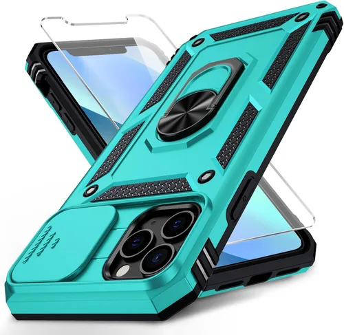 Miniatura 26 de Funda para iPhone 11 Pro con cubierta para lente de cámara, protector de pantalla HD, protección contra caídas de grado militar de 10 pies, soporte