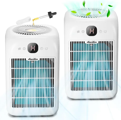 Miniatura 9 de Aircillin Paquete de 2 purificadores de aire para el hogar, habitación grande de hasta 908 pies cuadrados cada uno, purificadores de aire HEPA