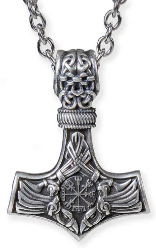 Baldur Jewelry - Collar de martillo Thors Mjölnir - Colgante de martillo de Thor nórdico vikingo joyería vikingo - Collar Thor - Regalos Thor para