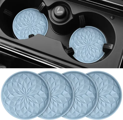 ME.FAN Posavasos de automóvil para portavasos [4 unidades] – Alfombrillas de silicona para tazas de 2.75 pulgadas para automóvil – Accesorios