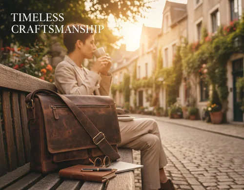 Miniatura 2 de VALENCHI Bolsa tipo mensajero de cuero de grano completo para laptop de 15.3 pulgadas para hombres y mujeres, compartimento acolchado para laptop