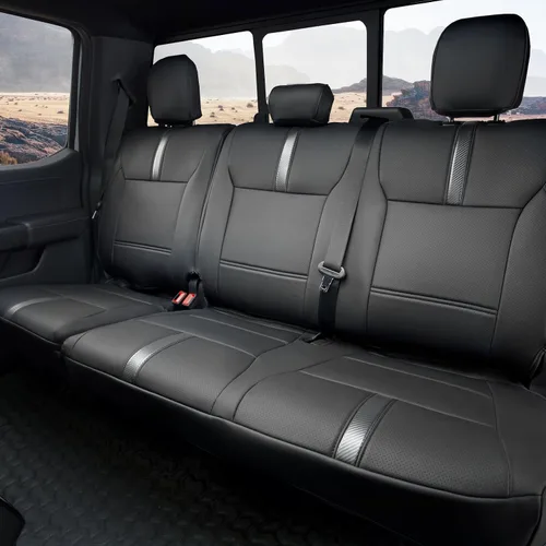 Miniatura 3 de Fundas de asiento para Ford F150, fibra de carbono de ajuste personalizado, accesorios de camiones de cuero XL/XLT 2015-2026