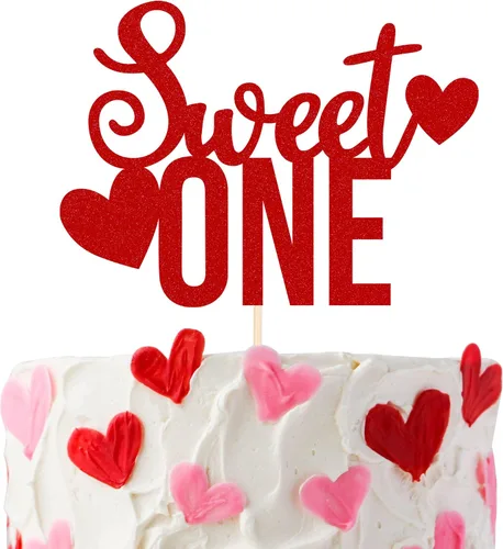 Miniatura 8 de 1 pieza de decoración para pastel del día de San Valentín con purpurina roja dulce corazón de San Valentín, decoración de tartas de San Valentín