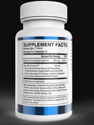 Miniatura 2 de Youthful Brain - Paquete de 4 botellas – Suplemento de apoyo para la memoria y la salud cerebral – Claridad de refuerzo cerebral con Bacopa