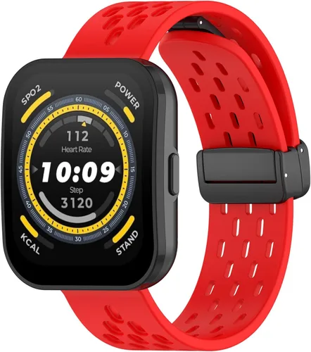 Miniatura 6 de TenCloud Paquete de 4 correas de reloj compatibles con Amazfit Bip 5 Smart Watch de 1.91 pulgadas de silicona transpirable, accesorios deportivos