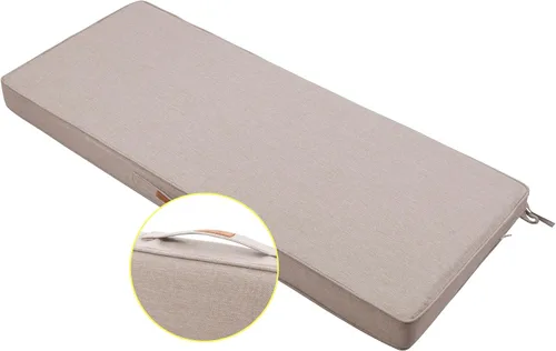 Miniatura 21 de FUNHOME Cojín de Banco para Exteriores 42 x 18 x 3 Pulgadas, Cojín de Sofá Portátil Resistente al Agua, Cojín de Columpio de Porche con Asa y Lazos
