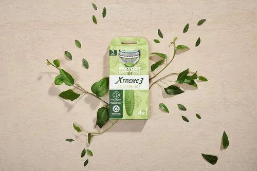 Miniatura 14 de Wilkinson Sword Xtreme 3 Eco Green X 4 - Maquinilla de afeitar desechable para hombre ecológica y reciclable - 70 Gr 4027800175000