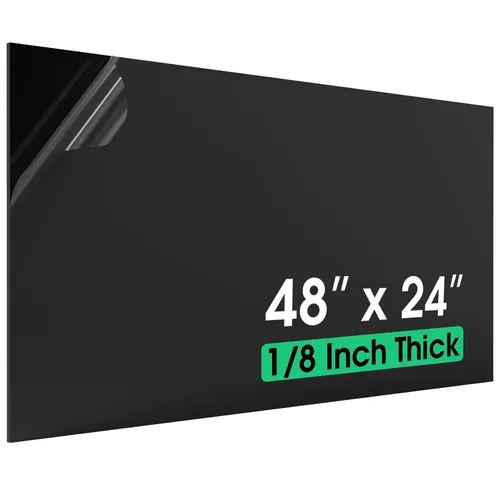 Miniatura 11 de Hoja de plástico ABS de 1/8 de pulgada de grosor - 12" x 12", tablero termoplástico rígido negro, superficie dual (texturizada y lisa) para señales