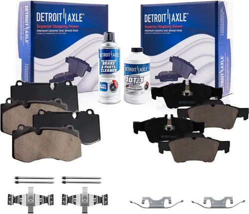 Miniatura 67 de Detroit Axle - Pastillas de freno traseras para Mercedes-Benz C230 C240 C280 C320 C350 CLK320 CLK350 CLK430 E300 E320 E420 E430 SLK350, pastillas