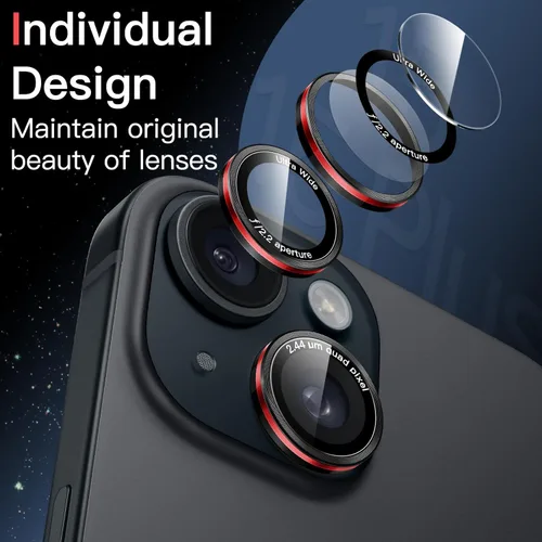 Miniatura 4 de JETech Protector de lente de cámara para iPhone 15 Pro de 6.1 pulgadas y iPhone 15 Pro Max de 6.7 pulgadas, cubierta de anillo individual de metal
