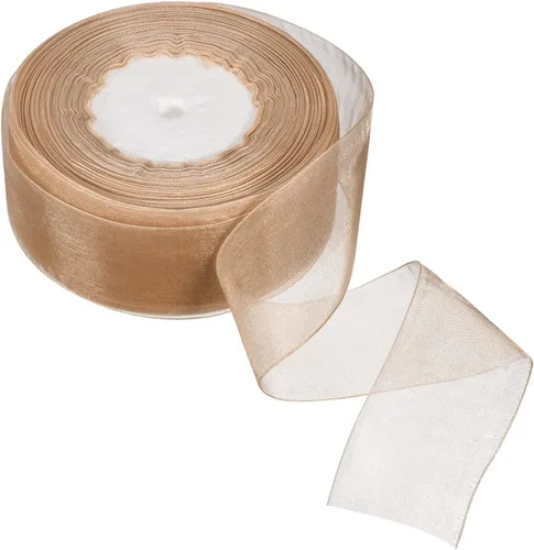 Miniatura 7 de PATIKIL Cinta de organza transparente de 1-37/64 pulgadas, 50 yardas, 1 rollo de tela decorativa de gasa para envolver regalos, manualidades, ramo