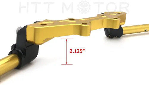 Miniatura 4 de HB-YMT07-A- Juego de manillares de placa adaptadora con clip compatible con MT-07 FZ-07 2014-2017 Oro