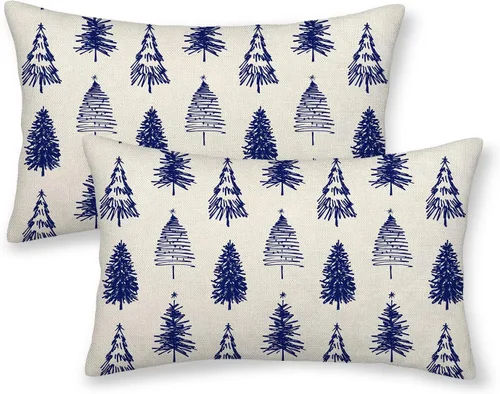 Miniatura 67 de AEIOAE - Juego de 2 fundas cuadradas de almohadones de lino para otoño con calabaza en tono naranja quemado y blanco, para decoración al aire libre