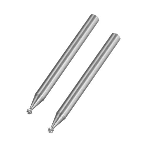 uxcell Limas rotativas de carburo de tungsteno con vástago de 1/8 pulgadas, herramienta de rebabas rotativas con forma de bola de un solo corte de