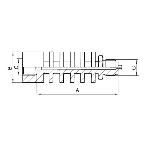 Miniatura 2 de PIC Gauges COOL-2M2M-05 SS Unidad de enfriamiento para 600° F máx. Factor de enfriamiento 300° F, presión de 8000 psi, NPT macho de 1/2 pulgada x