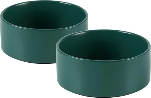 Miniatura 7 de Havniva Cuenco de cerámica antideslizante para comida y agua para perros de raza pequeña y mediana de 6.1 pulgadas, cuenco para mascotas para Verde