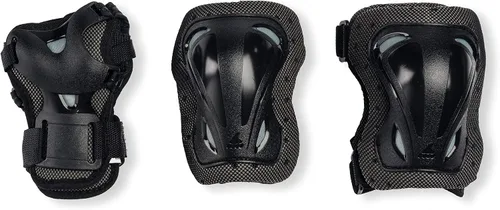 Rollerblade Skategear Junior - Paquete de 3 unidades de equipo de protección, rodilleras, coderas y muñequeras, protección multideportiva, juvenil,