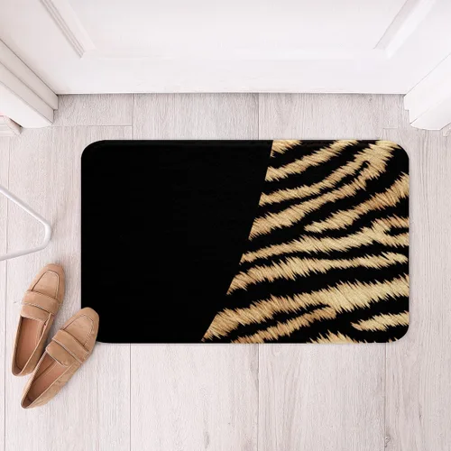 Miniatura 5 de Tapete de baño con estampado de leopardo para decoración del hogar, animales de guepardo africano y vida silvestre, tapete de microfibra de felpa