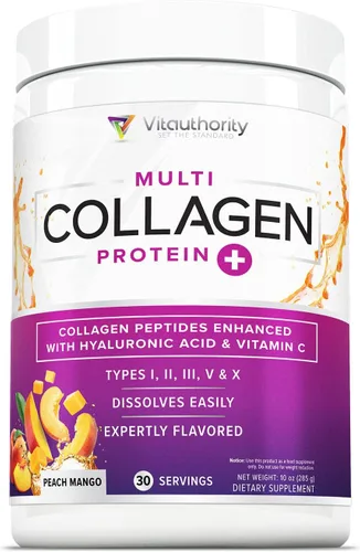 Miniatura 9 de Proteína de colágeno múltiple + creatina 0.18 oz de monohidrato de creatina con colágeno tipos I, II, III, V y X Apoyo para el cabello, la piel