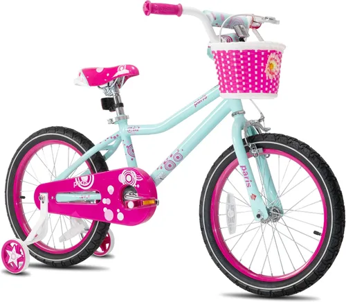 Miniatura 10 de JOYSTAR Paris Girls Bike for Ages 3-8 Years Old, 14 16 18 20 Inch Kids Bike with Training Wheels, Basket and Handbrake, Multiple