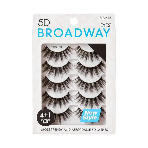 Miniatura 9 de Broadway - Juego de 5 pares de pestañas postizas de aspecto natural a dramático (11)