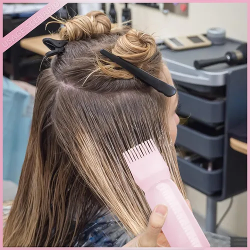 Miniatura 5 de Paquete de 2 botellas aplicadoras de peine de raíz, aplicador de aceite para el cabello de 6 onzas, herramientas de botella de tinte con dispensador