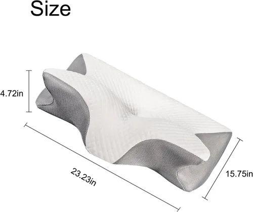 Miniatura 5 de Doreve Cloudfaser - Almohada cervical para el cuello, almohada de alivio del dolor y dormir, contorno ergonómico para dormir de lado, cuello