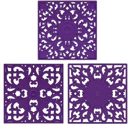 Miniatura 10 de Salvamanteles de silicona para platos calientes, mesa, encimera, antideslizantes, resistentes al calor, salvamanteles modernos para tetera