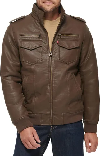 Miniatura 19 de Levi's - Bombardero clásico de piel sintética imitación venado, estilo aviador, para hombre (tallas estándar y grandes y altas)