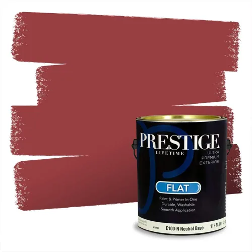 Miniatura 307 de Prestige Paints Pintura exterior e imprimación en uno, 1 galón, plano, coincidencia comparable de Valspar* Amber Rose*