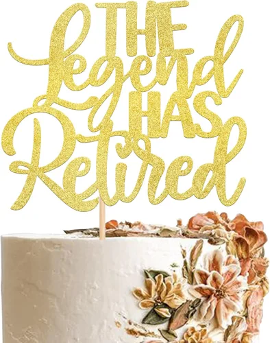1 paquete de decoración para tartas con purpurina «We Will Miss You», decoración de tartas de pensión para feliz jubilación, despedida de
