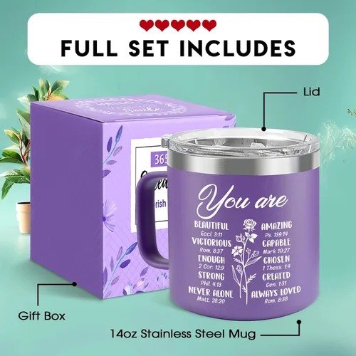 Miniatura 5 de Regalos cristianos para mujeres, religiosos e inspiradores, perfectos para cumpleaños, día de la madre, Navidad y Pascua, taza de café de 14 onzas