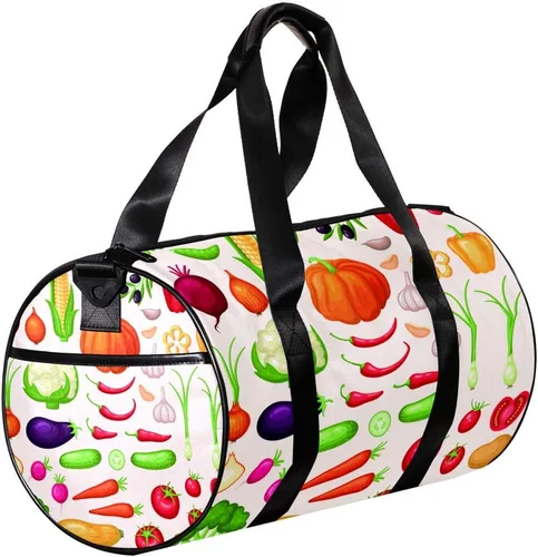 Miniatura 3 de LEVEIS Healthy Vegetables Sports Duffel Bag Travel Tote Carry on Weekender Gym Overnight Bag for Men & Women