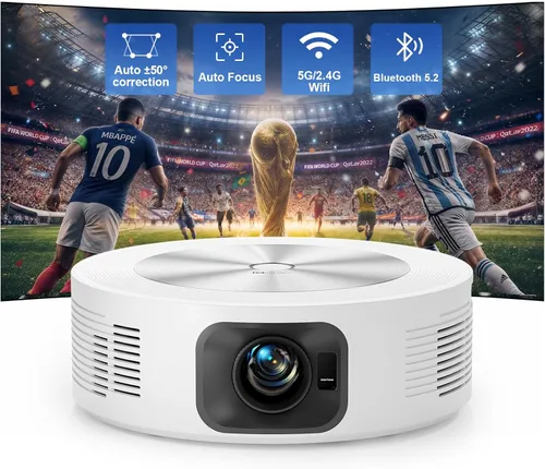 Miniatura 9 de AuKing Proyector, mini proyector actualizado 2025, proyector de video de cine en casa Full HD 1080P, compatible con HDMI/USB/AV/Smartphone/TV