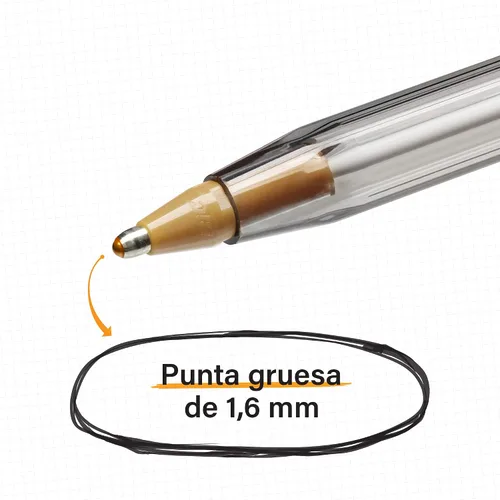 Miniatura 5 de BIC Cristal Bolígrafos multicolor, varios colores, bolígrafos biro para todos los días con punta ancha (0.063 in), paquete de 20