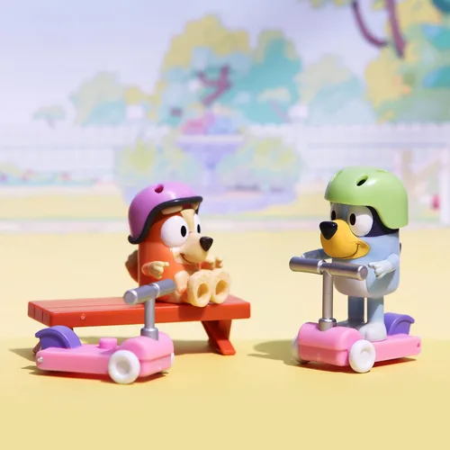 Miniatura 6 de Bluey Vehículo 2-Pack, 2.5-3" Bingo Figuras Articuladas - Scooter Time