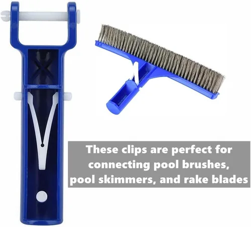 Miniatura 5 de Pinzas de plástico para cepillo de piscina, pinzas para poste de piscina, pinzas perfectas para piscina, pinzas de mariposa para piscina, clips