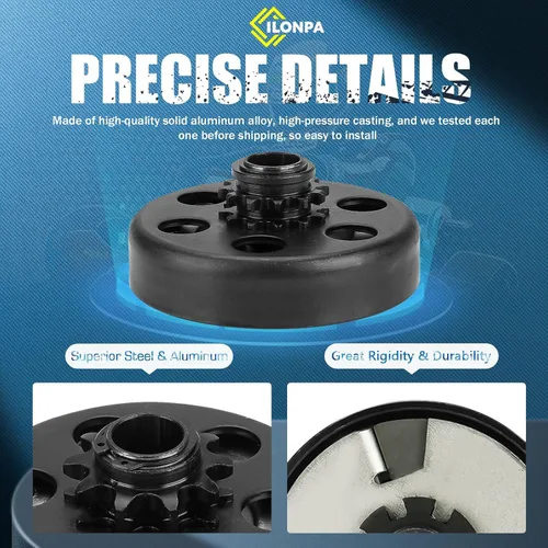 Miniatura 4 de Embrague centrífugo Go Kart de 3/4" de diámetro 10 dientes para cadena #40/41/420 se adapta a motores pequeños de 2-6.5HP para Predator 212cc
